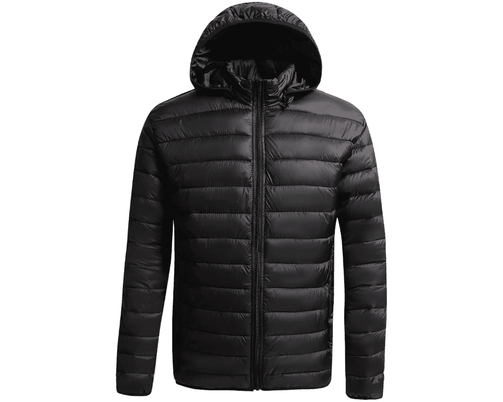 black winter jacket front