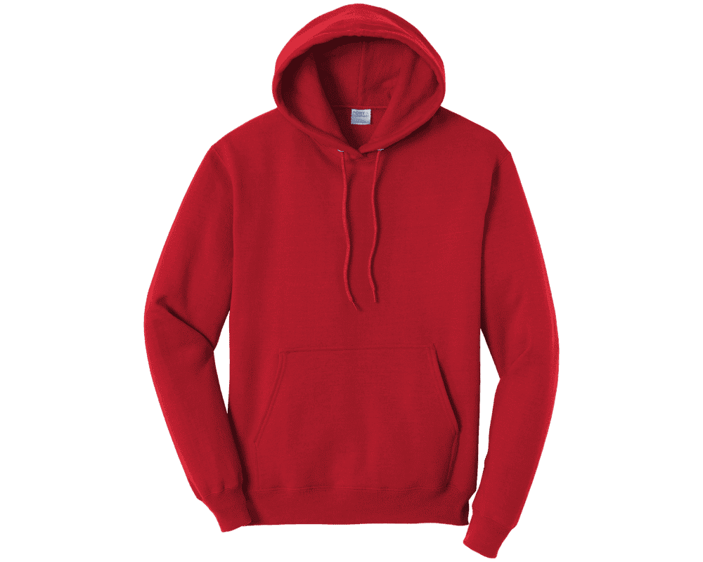 red pullover sweatshirts
